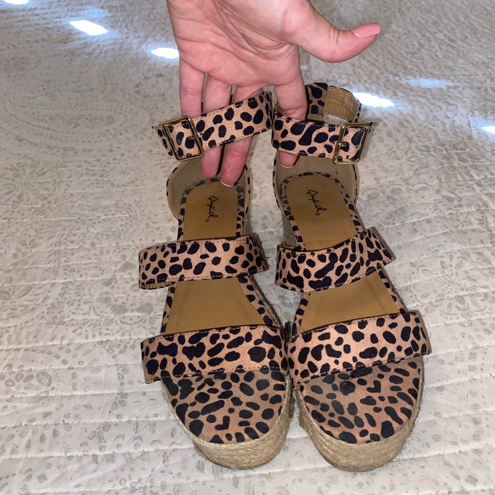 Boutique Espadrille Cheetah Sandals